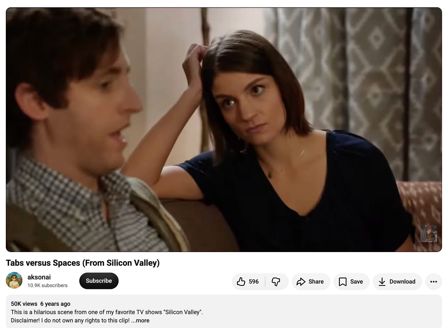 Richard and Winnie sitting on a couch mid-argument in Silicon Valley; she looks at him with narrowed eyes as he talks. Richard and Winnie sitting on a couch mid-argument in Silicon Valley; she looks at him with narrowed eyes as he talks.